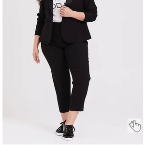 Torrid Black Crop Tuxedo Pant 24R